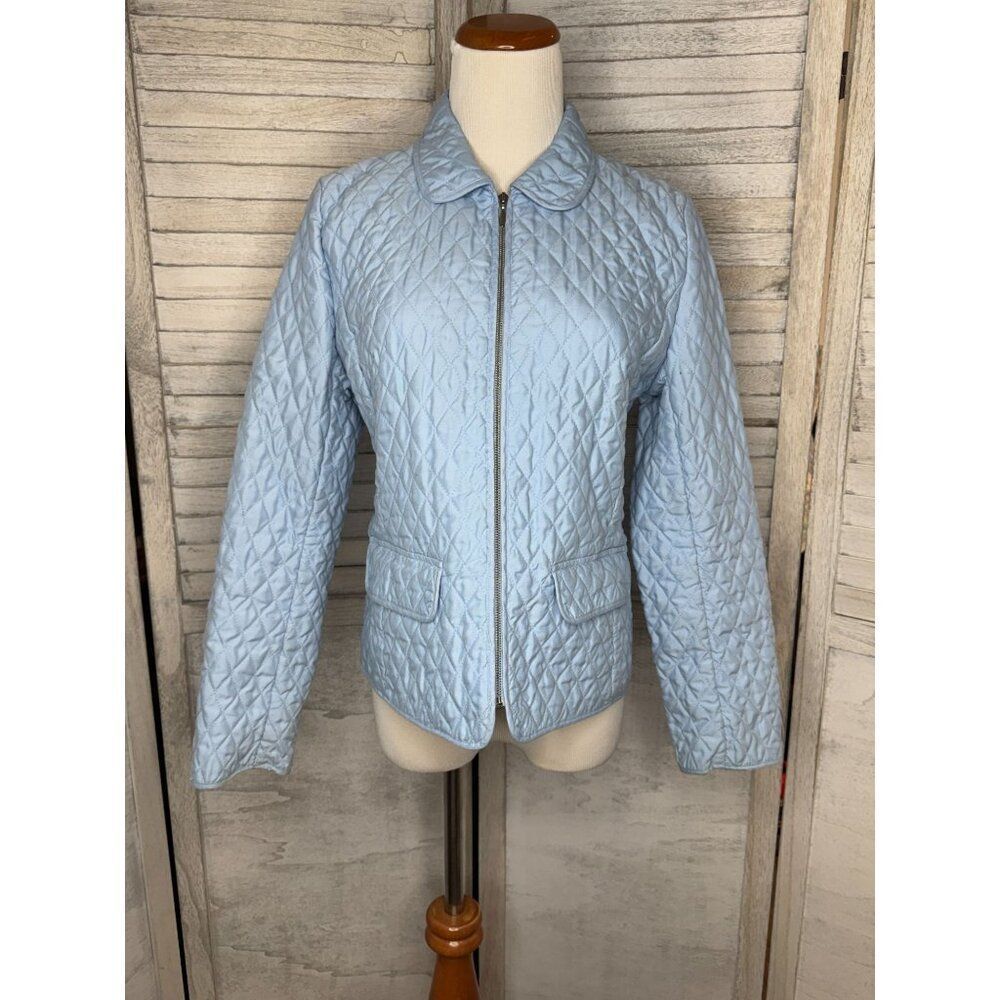 Ann Taylor Loft Petites Light Blue Quilted Jacket Size 6P